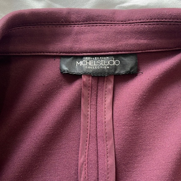 Burgundy Blazer with Black Trim - Picture 4 of 4